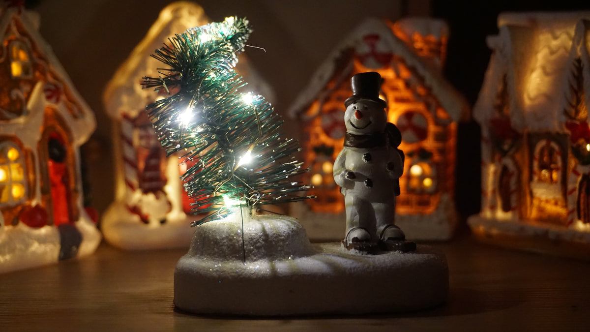 Kerstscene Kerstboom LED verlichting 3 stuks