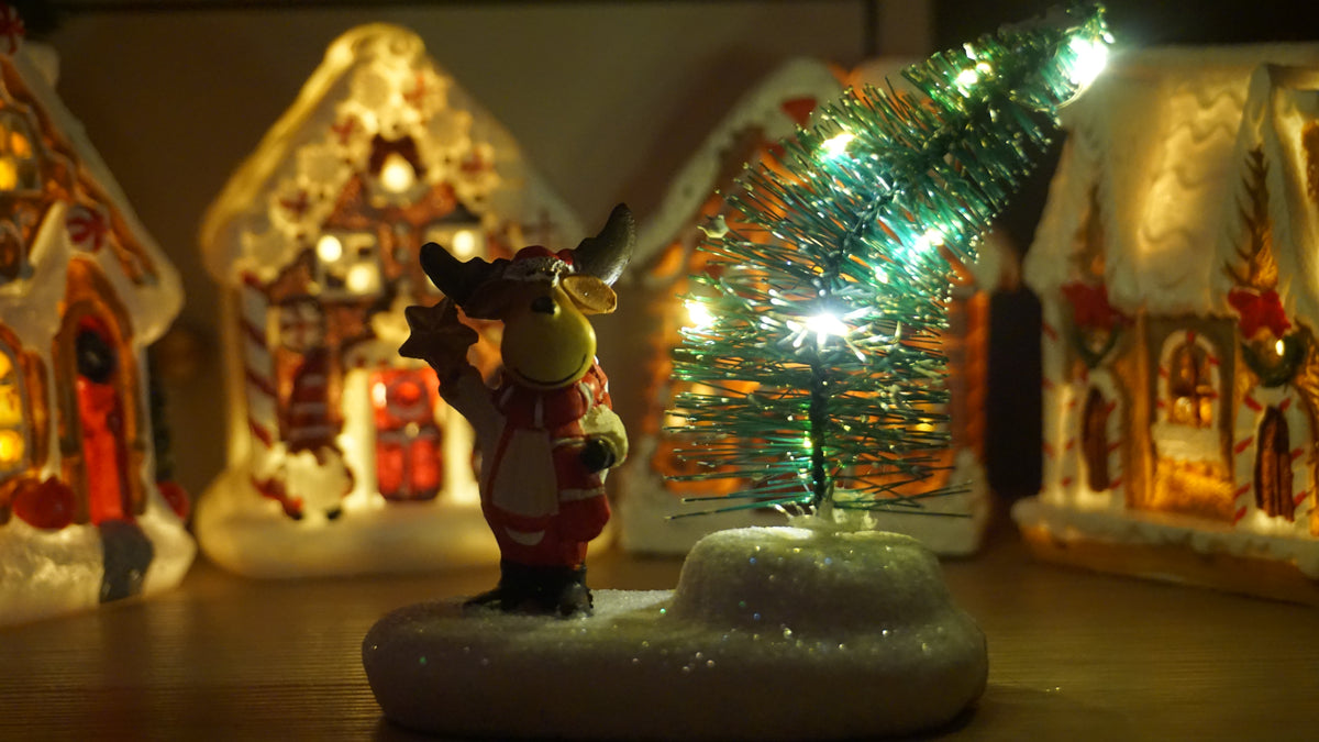 Kerstscene Kerstboom LED verlichting 3 stuks