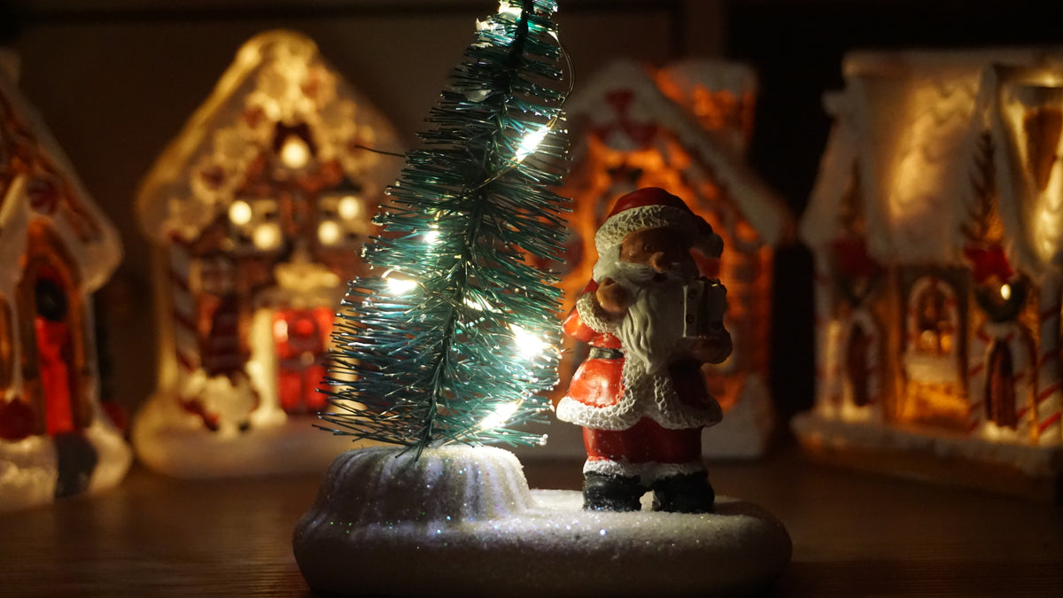 Kerstscene Kerstboom LED verlichting 3 stuks