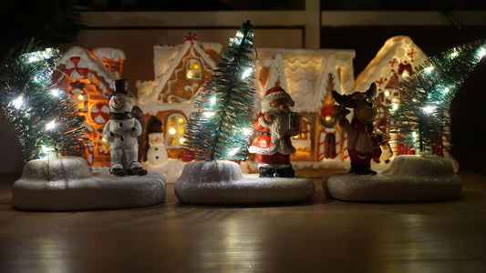 Kerstscene Kerstboom LED verlichting 3 stuks