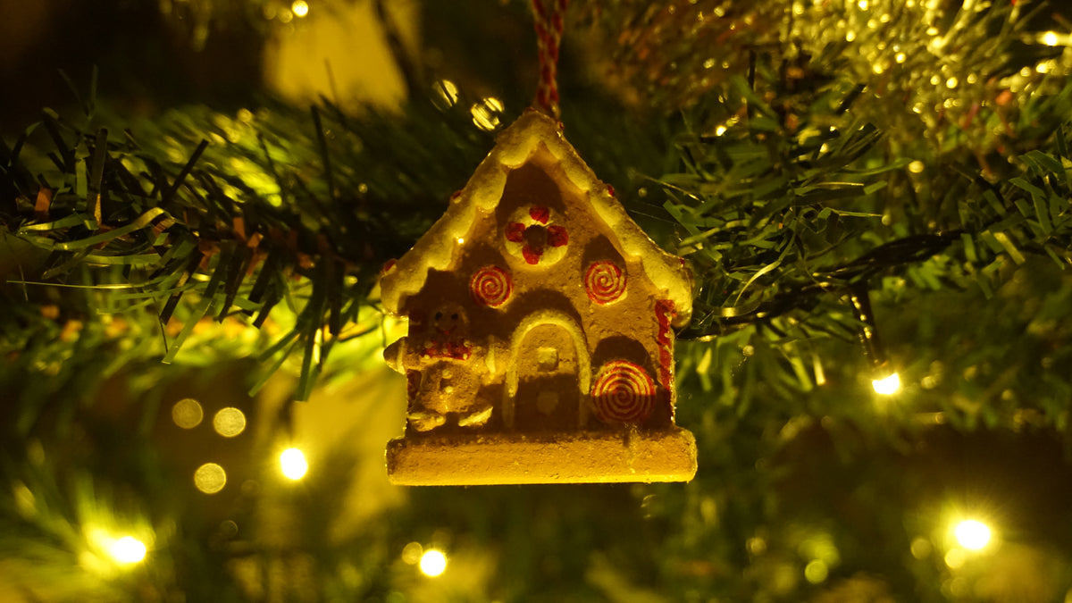 Peperkoekhuisje kerstornament