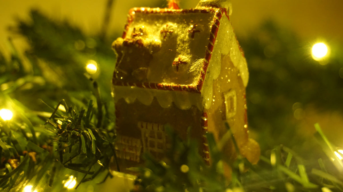 Peperkoekhuisje kerstornament